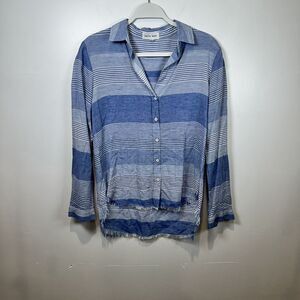 Bella Dahl‎ Blue/White Striped Button Down Women's Shirt XS